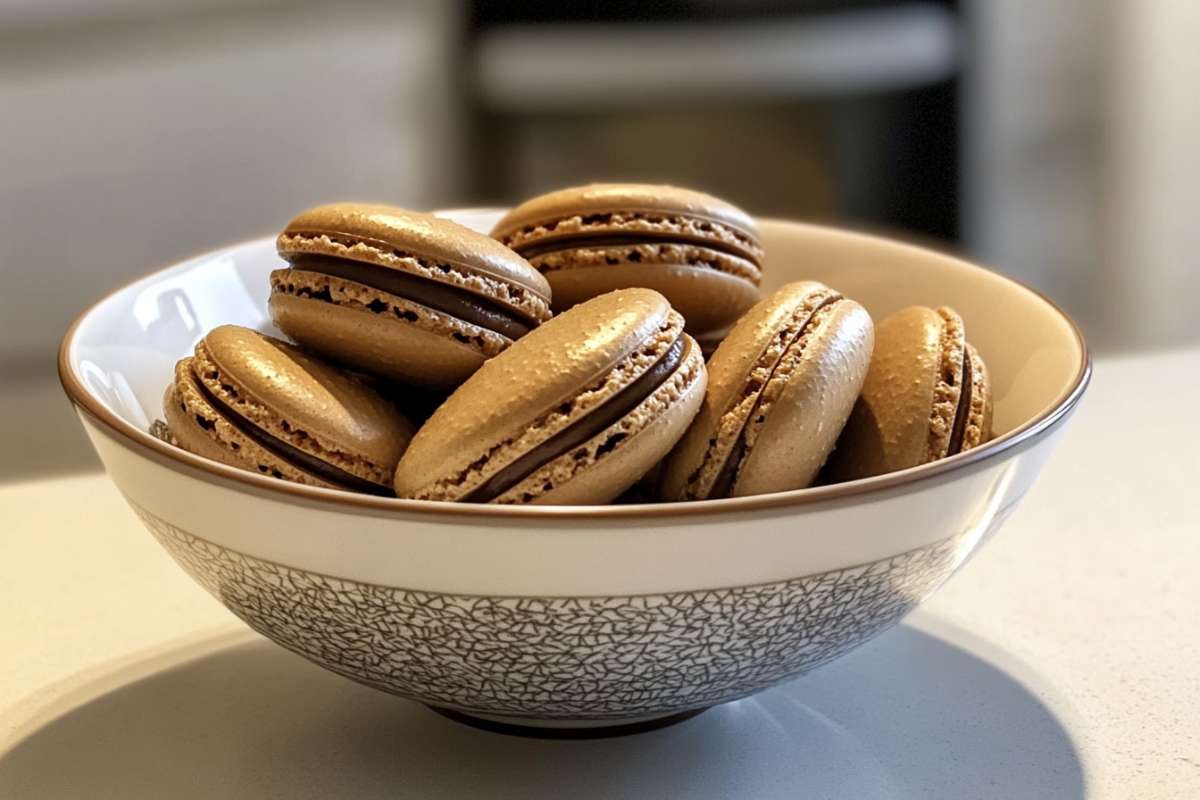 macarons in a bowl - French dessert