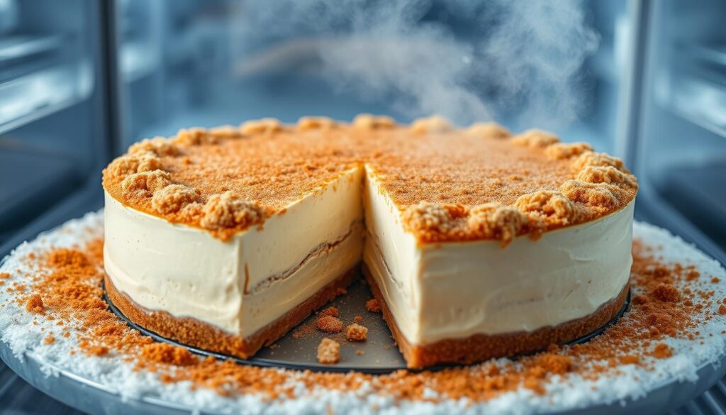 Freezing cheesecake